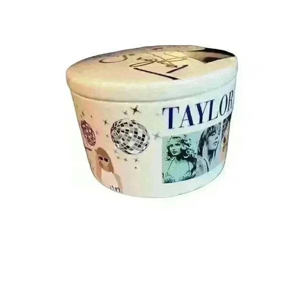 Homemade Taylor Swift Inspired Trinket Box Ceramic Glass with Lid The Eras Tour - Picture 9 of 14